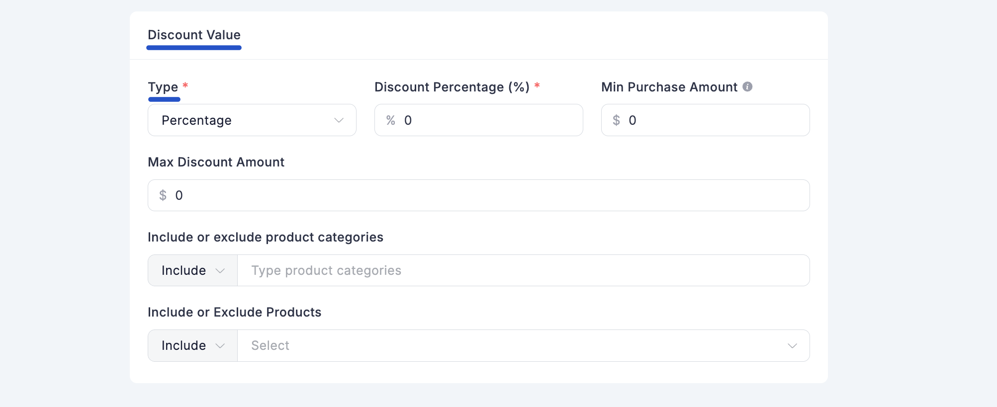 Screenshot of Add Coupon Screen (Fixed Type)